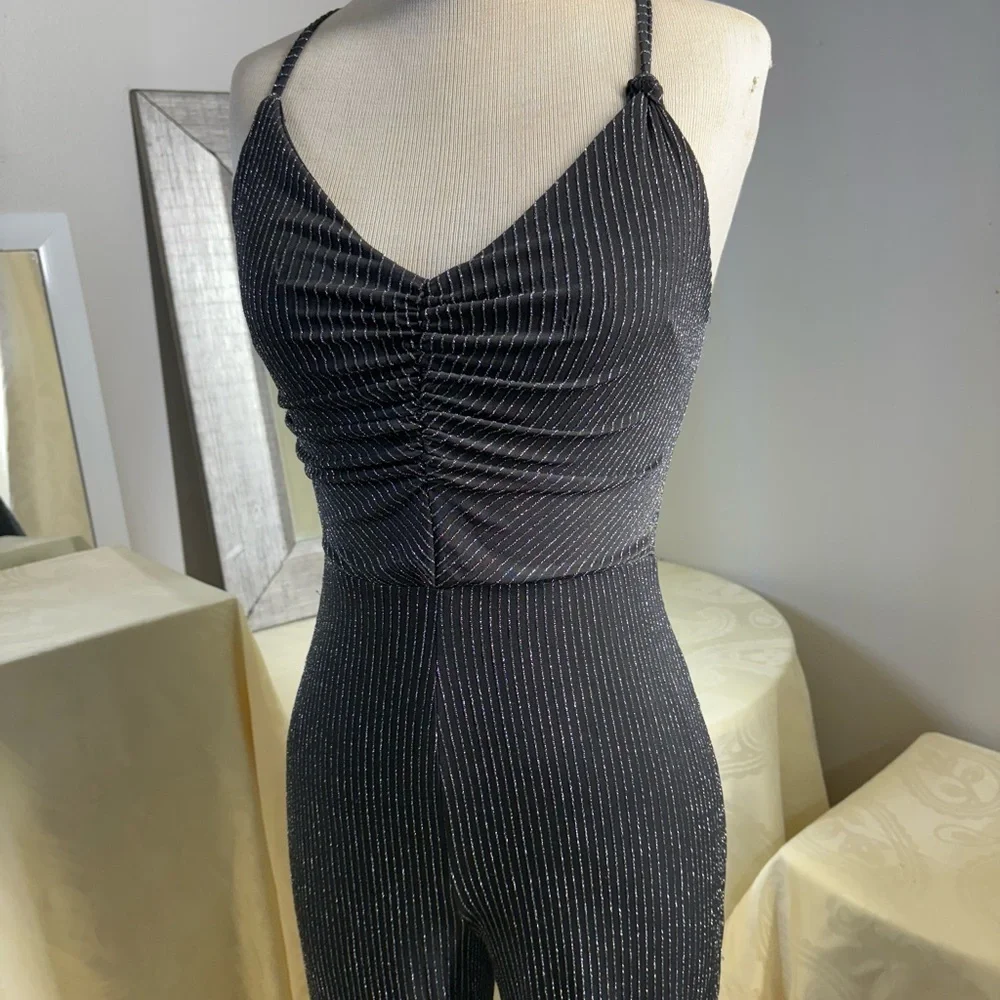 Love Squared Black Jumpsuit with Tapered Legs